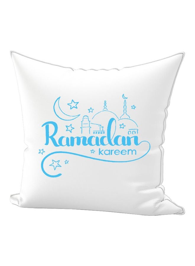 REGAL IN HOUSE Ramadan Kareem Printed Throw Pillow White/Blue 30x50cm  - Image 1
