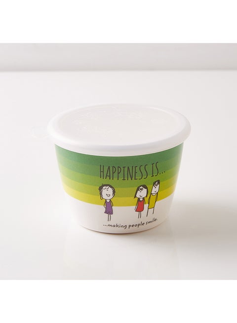 Happiness Printed Storage Jar Multicolour 500ml