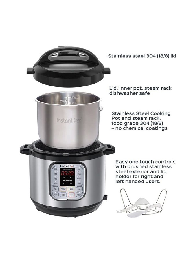 Instant Pot Duo 60 7-in-1 Electric Rice Cooker 1000W 5.7 L DUO60V3 Silver/Black - Image 4