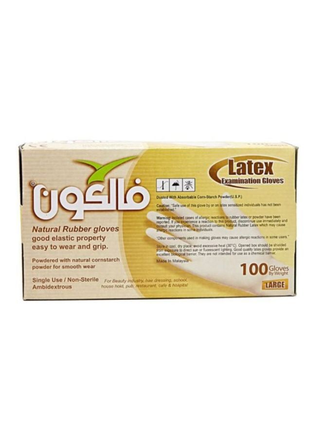 Falcon 100-Piece Disposable Gloves Set White L - Image 2