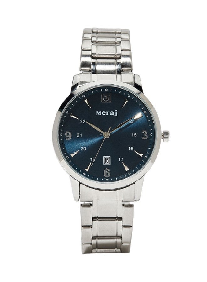 MERAJ Men's Office Wear Analog Watch MJ539 - 42 mm - Silver - Image 1