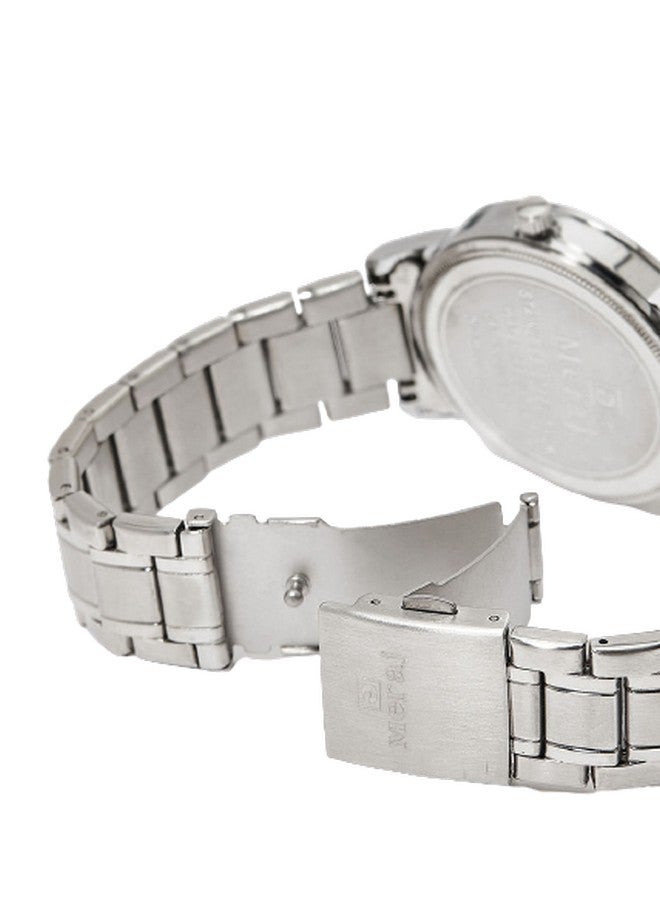 MERAJ Men's Office Wear Analog Watch MJ539 - 42 mm - Silver - Image 4