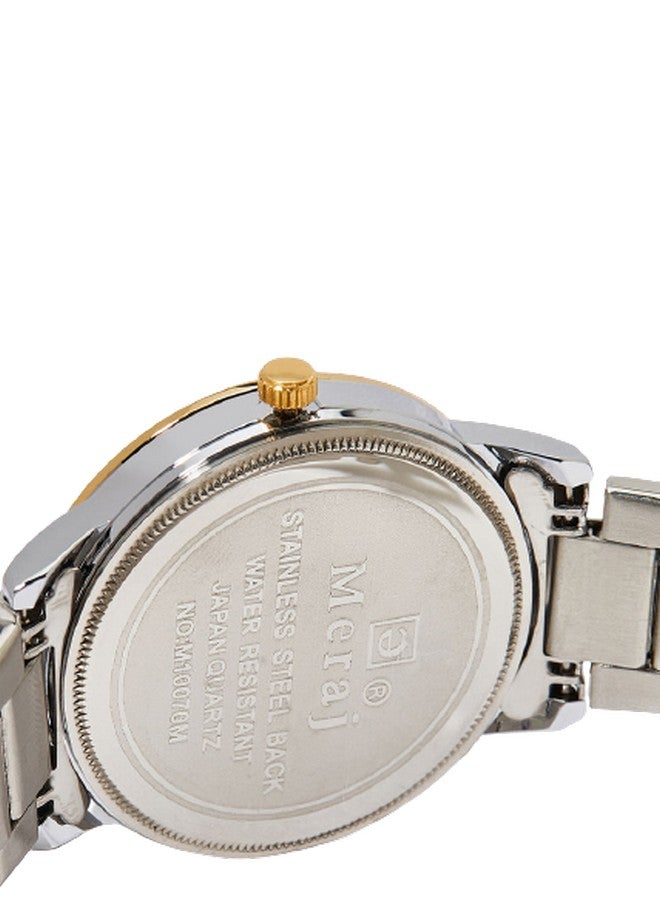 MERAJ Men's Office Wear Analog Watch MJ542 - 42 mm - Dual Tone - Image 3