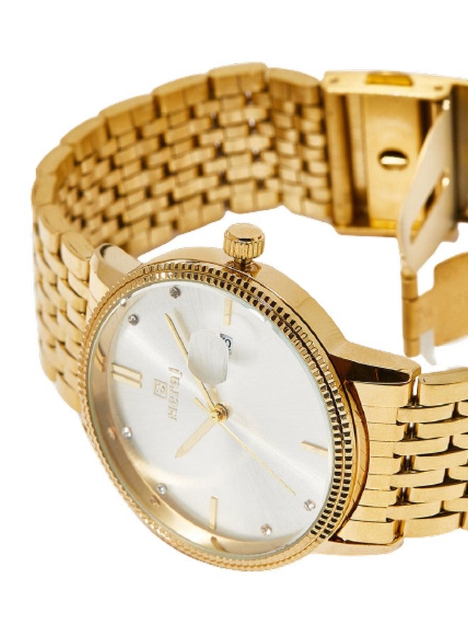 MERAJ Men's Classic Fashion Wear Analog Watch MJ544 - 42 mm - Gold - Image 2