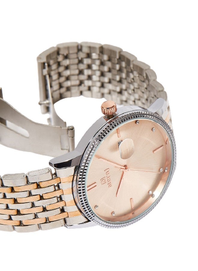 MERAJ Men's Classic Fashion Wear Analog Watch MJ548 - 42 mm - Dual Tone - Image 2