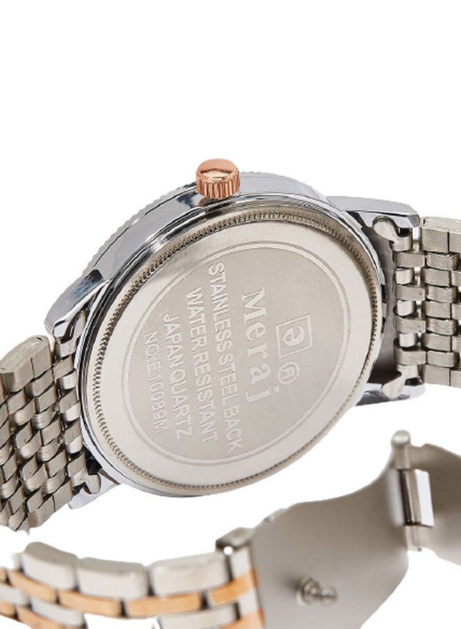 MERAJ Men's Classic Fashion Wear Analog Watch MJ548 - 42 mm - Dual Tone - Image 3