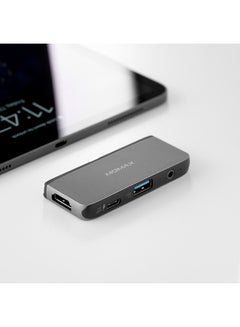 موماكس موزع ون لينك USB-C 4 في 1 لجهاز آي باد برو وماك بوك رمادي  - Image 3