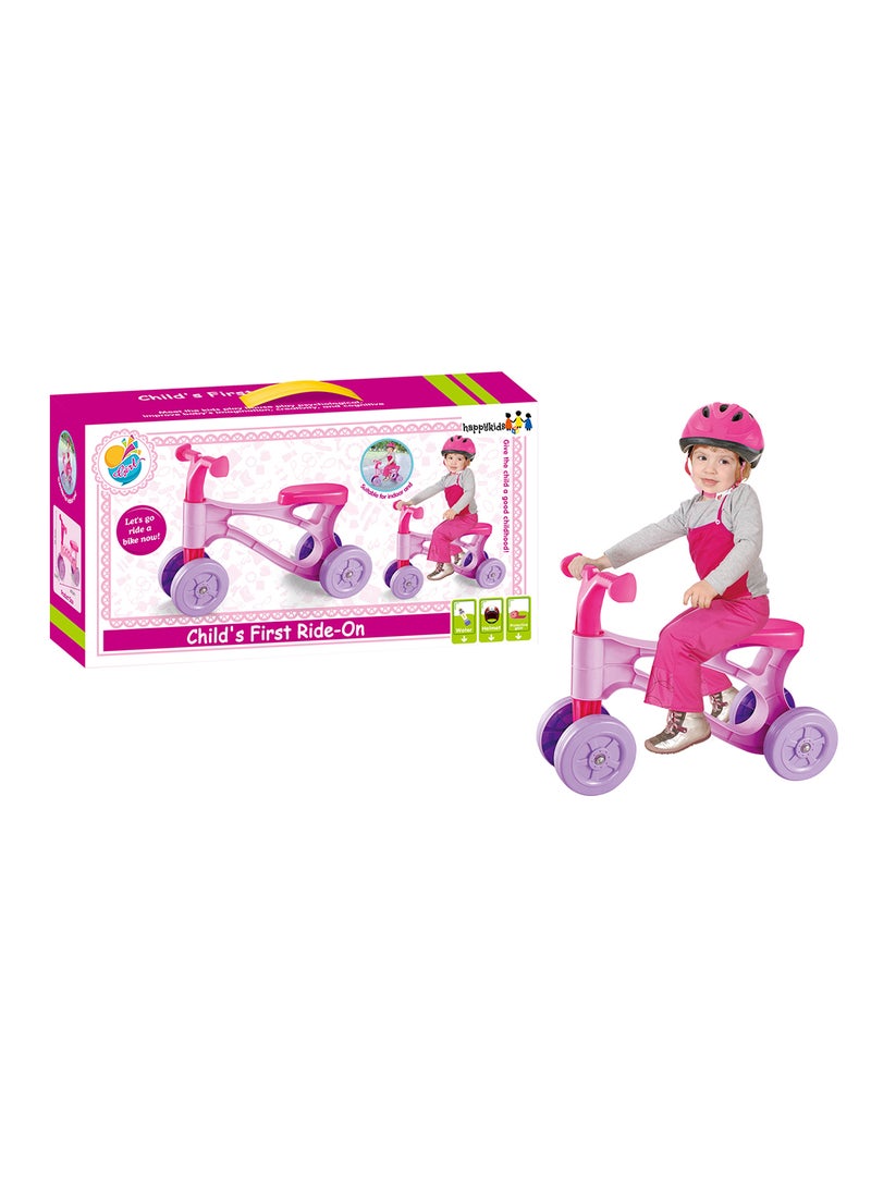 Non-Toxic Indoor And Outdoor Ride-On Car- Assorted Baby Toddler Toy, Pink/Purple 35.5x20.2x48.5cm