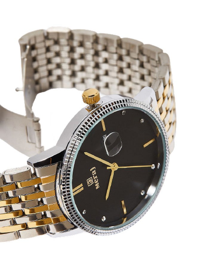 MERAJ Men's Classic Fashion Wear Analog Watch MJ546 - 42 mm - Dual Tone - Image 2