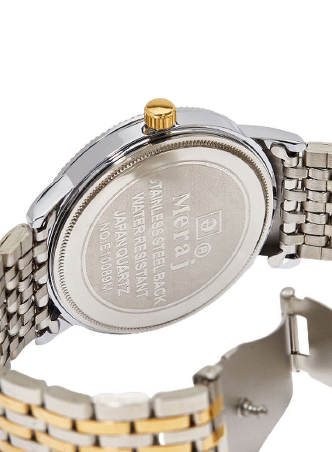 MERAJ Men's Classic Fashion Wear Analog Watch MJ546 - 42 mm - Dual Tone - Image 3