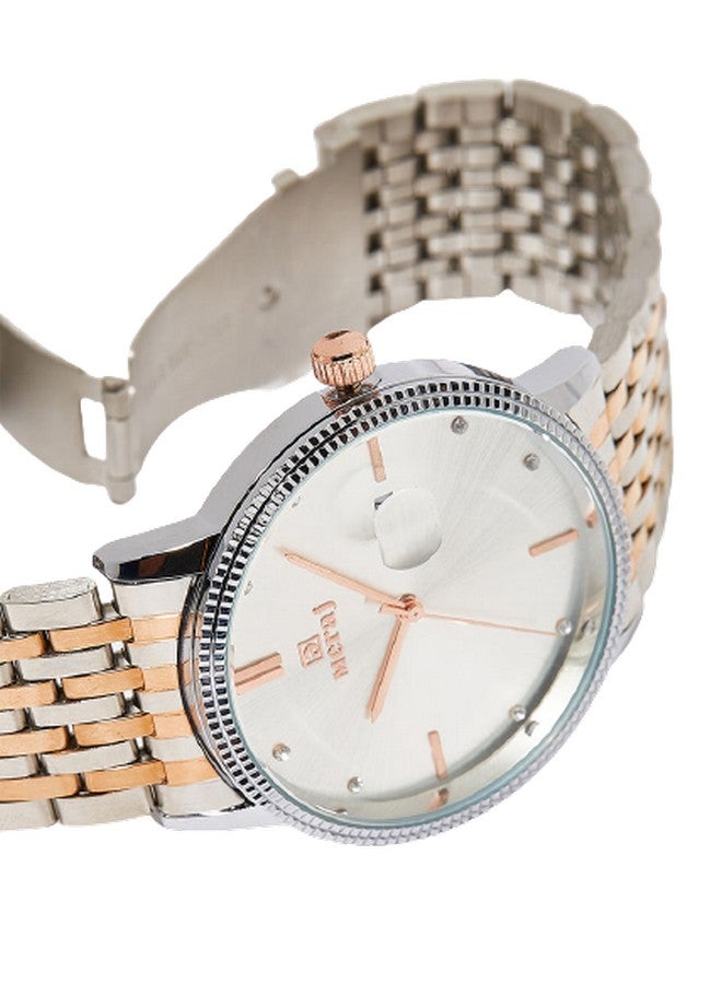 MERAJ - Men's Classic Fashion Wear Analog Watch MJ549 - 42 mm - Dual Tone - Image 1