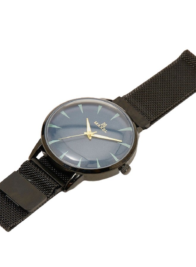 Maxel Men's Magnet Luminous Analog Quartz Watch MX501 - 42 mm - Black - Image 2