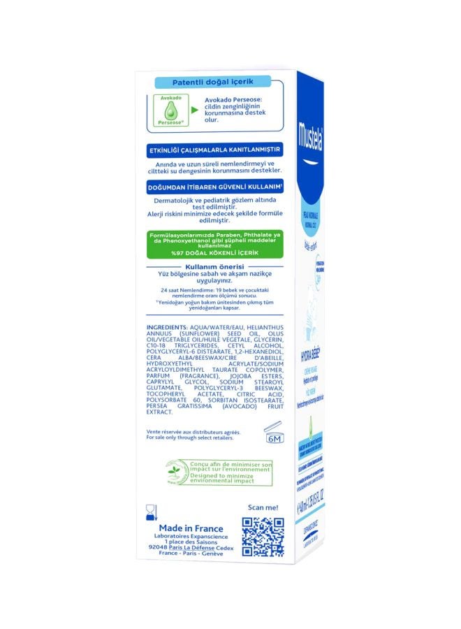 Mustela - Hydra Bebe Facial Skin Care Baby Cream, Newborn, Vitamin-E, Long-Lasting Moisturizing - 40Ml - Image 1