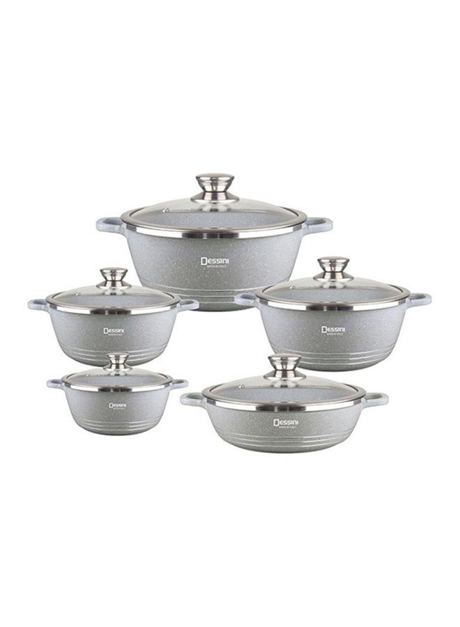 10-Piece Cookware Set Grey 32cm - v1601358542/N40340931A_1