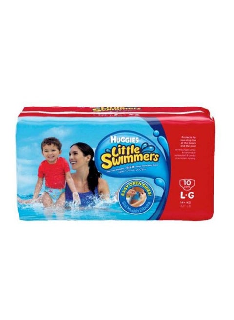 Little Swimmers Disposable Swimpants, Large, Size 5-6 (14+ Kg), 10 Count