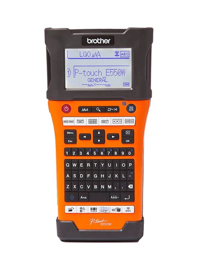 brother Industrial P-Touch Wireless Label Maker Orange/Grey - Image 1