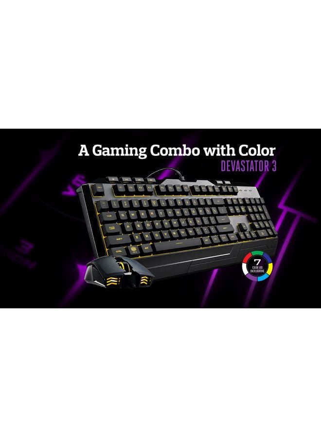 COOLER MASTER - 2-Piece Devastator 3 RGB Gaming Keyboard And Mouse Set - Image 1