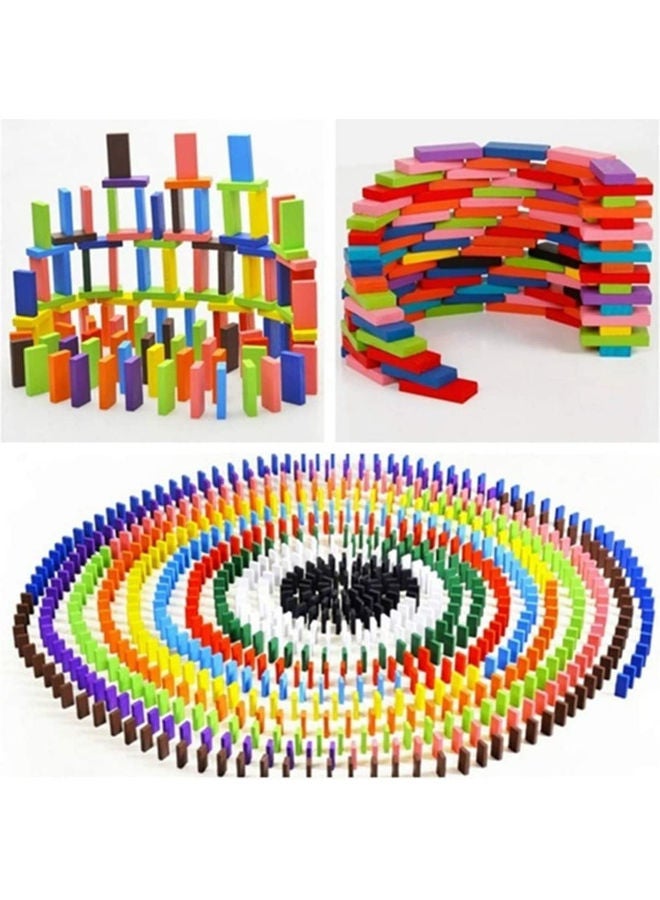 112558-JO-8-KSA 120 Piece Rainbow Domino Wooden Building Blocks 120 3+ Years - Image 4