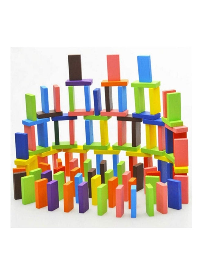 112558-JO-8-KSA 120 Piece Rainbow Domino Wooden Building Blocks 120 3+ Years - Image 1