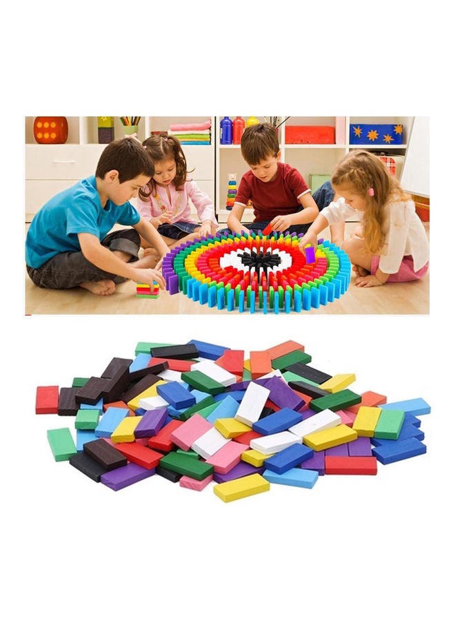 112558-JO-8-KSA 120 Piece Rainbow Domino Wooden Building Blocks 120 3+ Years - Image 5