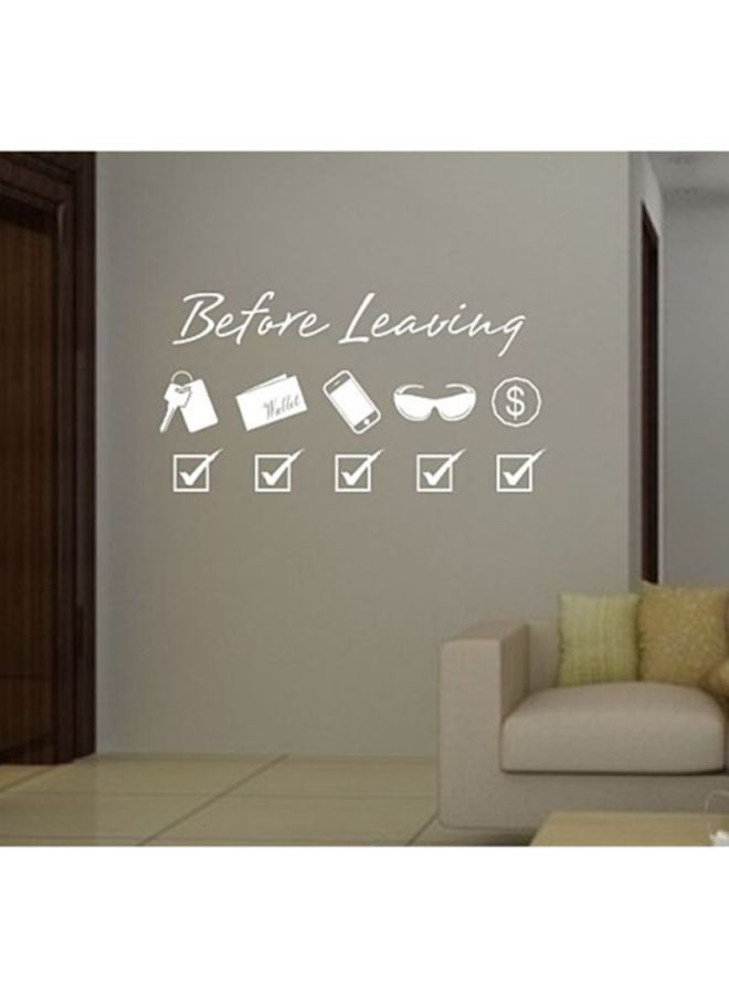 DaDa Home Before Leaving Printed Wall Sticker Black 60x30cm  - Image 1