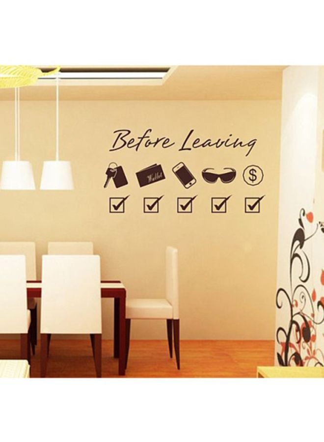 DaDa Home Before Leaving Printed Wall Sticker Black 60x30cm  - Image 3