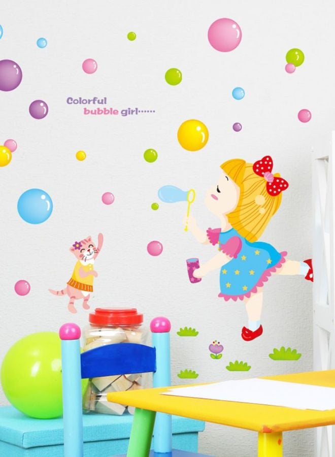 DaDa Home Cartoon Removable Wall Sticker Pink/Blue/Green 60x40cm - Image 3