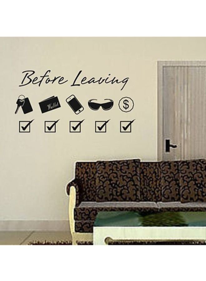 DaDa Home Before Leaving Printed Wall Sticker Black 60x30cm  - Image 2