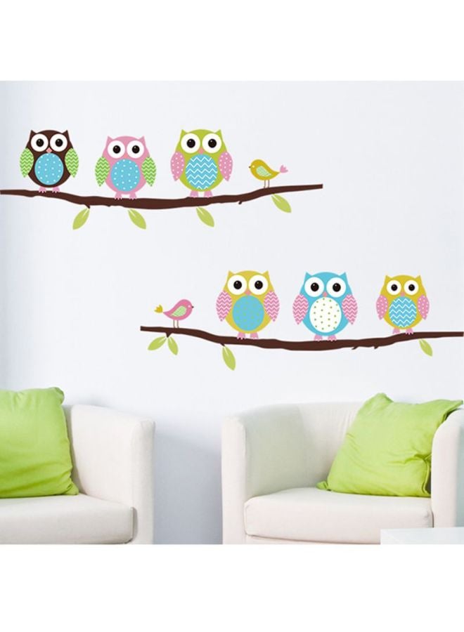 DaDa Home Owl On Tree Removable Wall Sticker Blue/Green/Brown  - Image 2