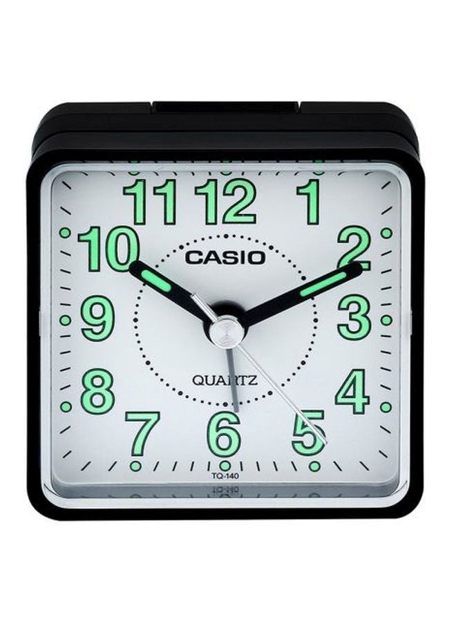 CASIO Analog Alarm Desk Clock Black/White/Green - Image 1