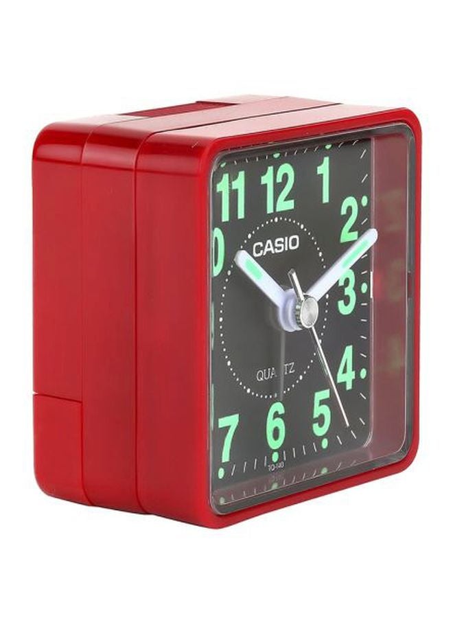 CASIO - Analog Alarm Desk Clock Red/Black/Green - Image 1