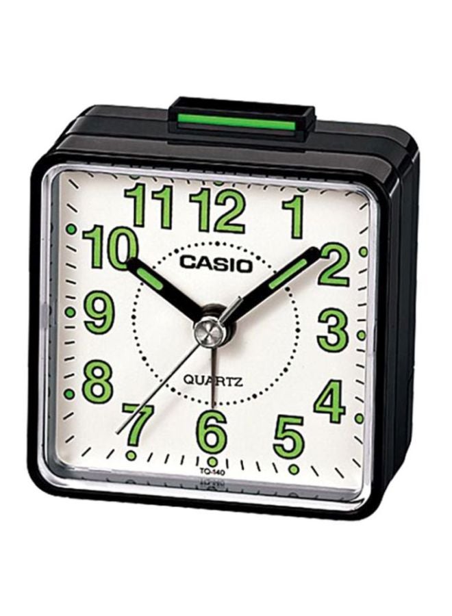 CASIO Analog Alarm Desk Clock Black/White/Green - Image 3