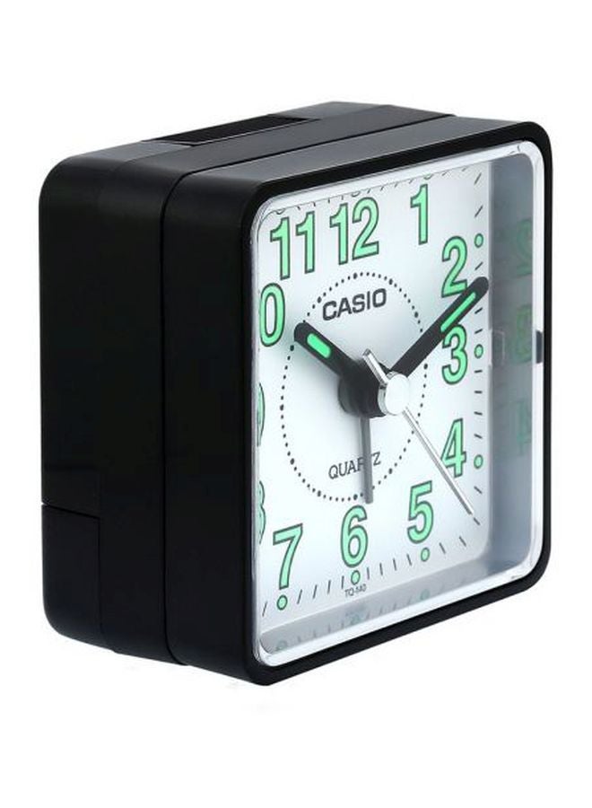 CASIO Analog Alarm Desk Clock Black/White/Green - Image 4