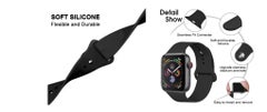 D'VOGUE Compatible With Apple watch iWatch Series 6/5/4/3/2/1 Black  - Image 4