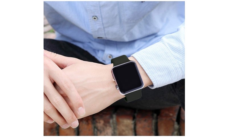 D'VOGUE Compatible With Apple watch iWatch Series 6/5/4/3/2/1 Dark Olive - Image 4