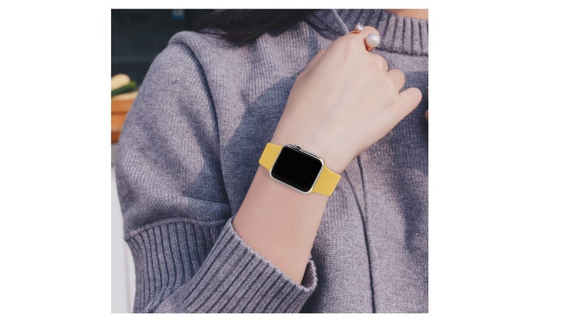 D'VOGUE - Compatible With Apple watch iWatch Series 6/5/4/3/2/1 Yellow - Image 1