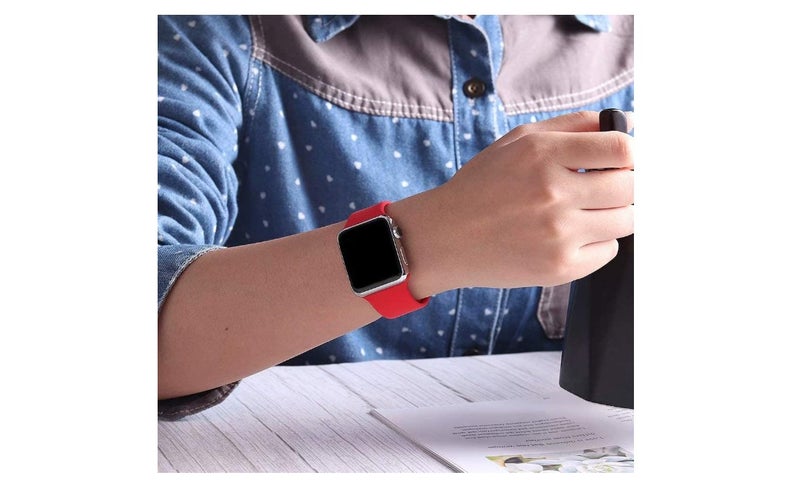 D'VOGUE Compatible With Apple watch iWatch Series 6/5/4/3/2/1 Red - Image 4