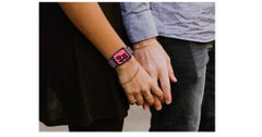 D'VOGUE Sport Loop Band Compatible with Apple Watch Series 6/5/4/3/2/1 Pink Blast  - Image 4