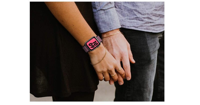 D'VOGUE Sport Loop Band Compatible with Apple Watch Series 6/5/4/3/2/1 Pink Blast - Image 4