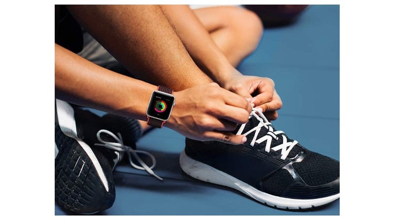 D'VOGUE - Sport Loop Band Compatible with Apple Watch Series 6/5/4/3/2/1 Red Black - Image 1