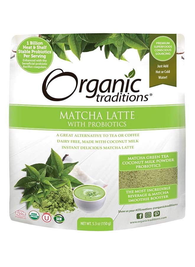 Organic Traditions Matcha Latte With Probiotics 150grams  - Image 1