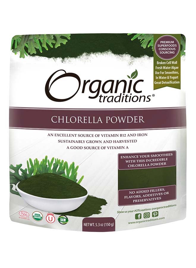 Organic Traditions Chlorella Powder 150grams  - Image 1