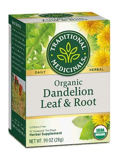 Organic Dandelion Leaf & Root Herbal Tea, Caffeine Free, 16 Tea Bags 28g - v1601373428/N39694268A_1