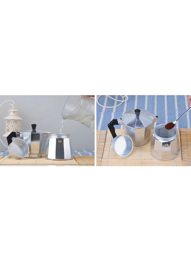 Generic - Cordless Espresso Percolator Maker Silver 300ml - Image 1
