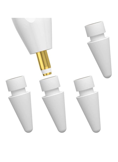 4-Piece Replacement Nib Set For Apple Stylus Pen White