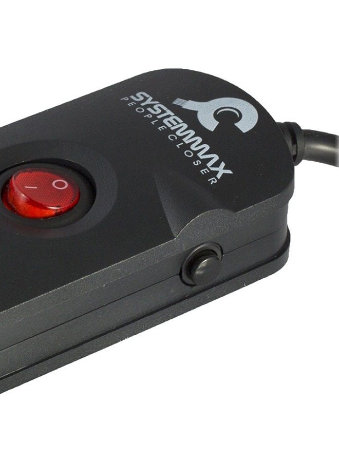 سيستم ماكس مشترك كهرباء من النحاس يحتوي 4 مقابس أسود 2متر - Image 4