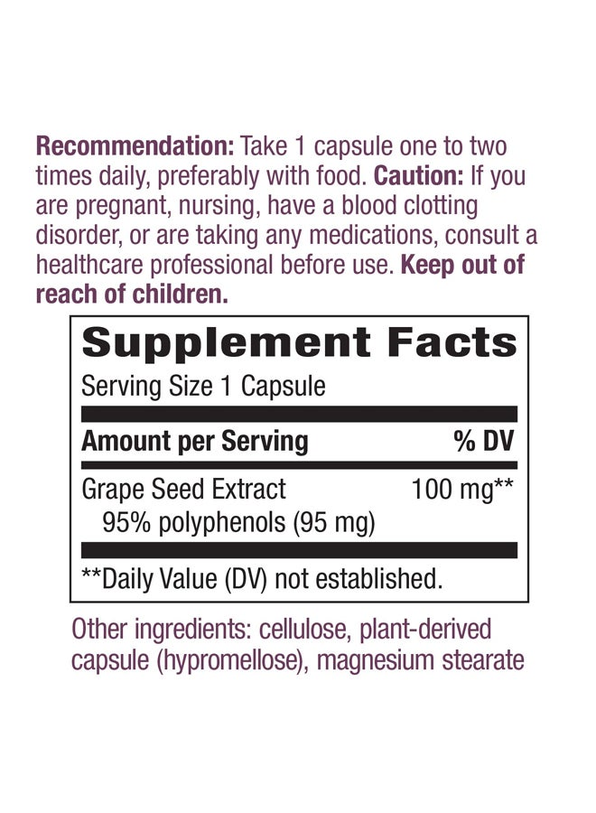 ناتشرز واي مكمل غذائي بخلاصة بذور العنب - 60 كبسولة نباتية - Image 3