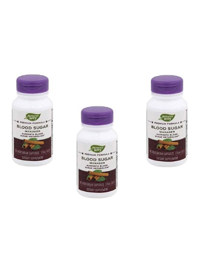 Nature's Way Pack Of 3 Blood Sugar With Gymnema Dietary Supplement - 90 Capsules - Image 1