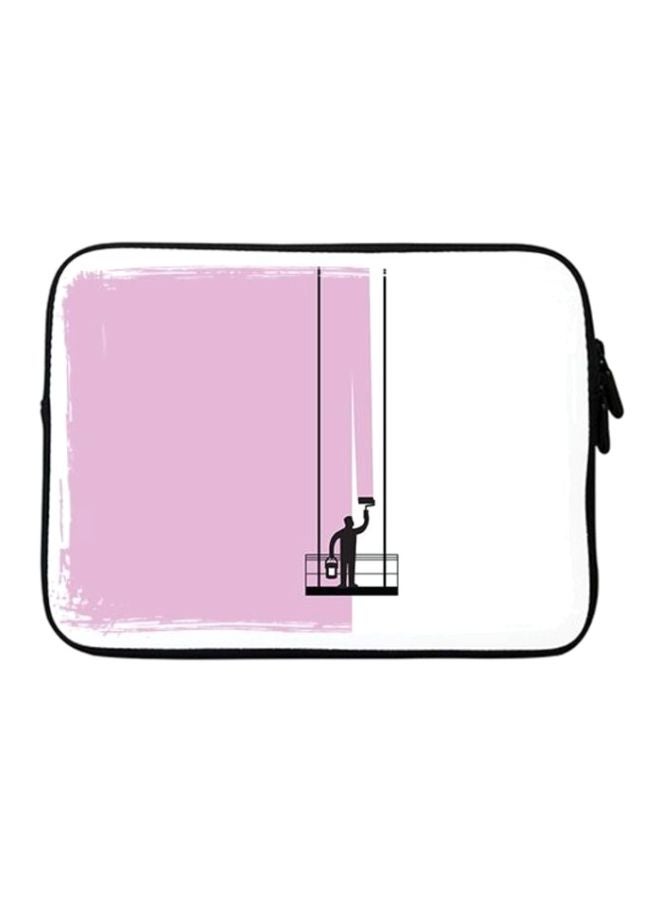 Stylizedd Premium Designer Sleeve With Strap For 15-Inch Laptops Black/White/Pink - Image 1