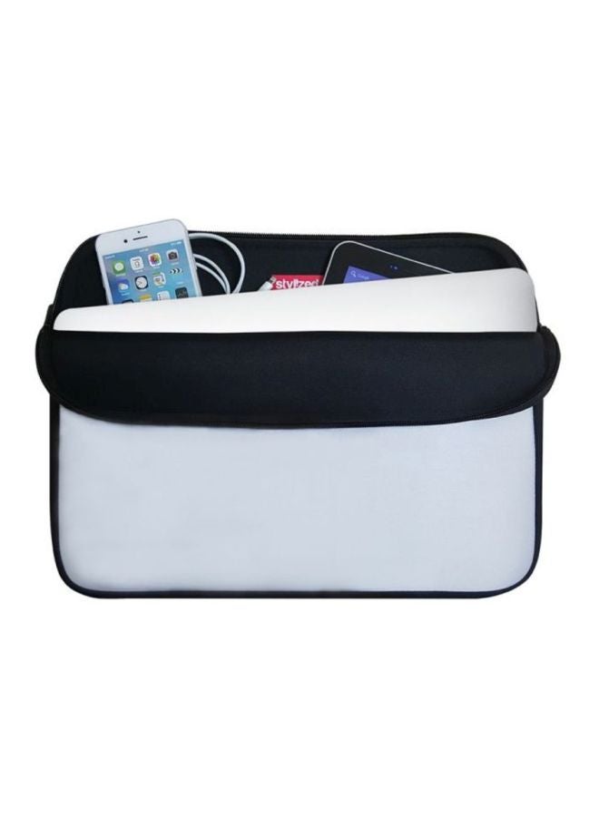 Stylizedd Premium Designer Sleeve With Strap For 15-Inch Laptops Black/White/Pink - Image 4